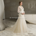 Langarm Dubai Luxusspitze New Vestido de Noiva Sonderanfertigte Muslime Hochzeitskleid Brautkleider